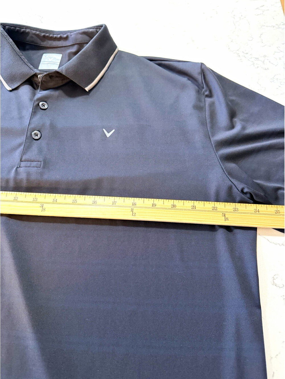 Callaway Men's XL Black Short Sleeve Polo Shirt Logo 3-Button Placket [COPY]